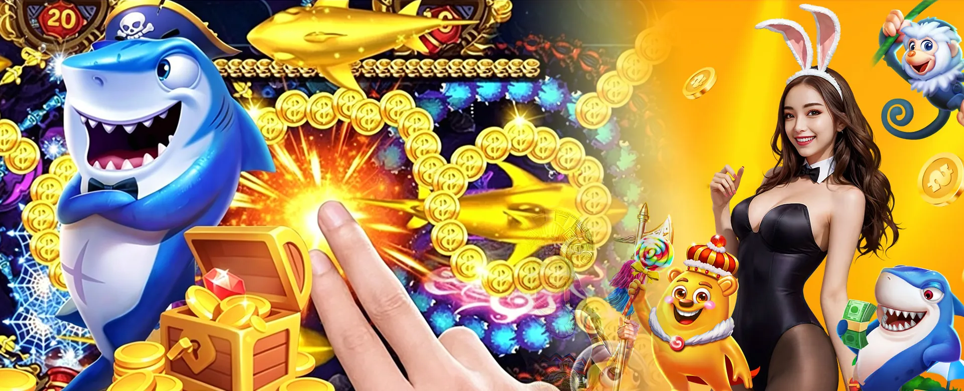 Dynamic casino chips exploding in gold and black, symbolizing affiliate success with Taya777